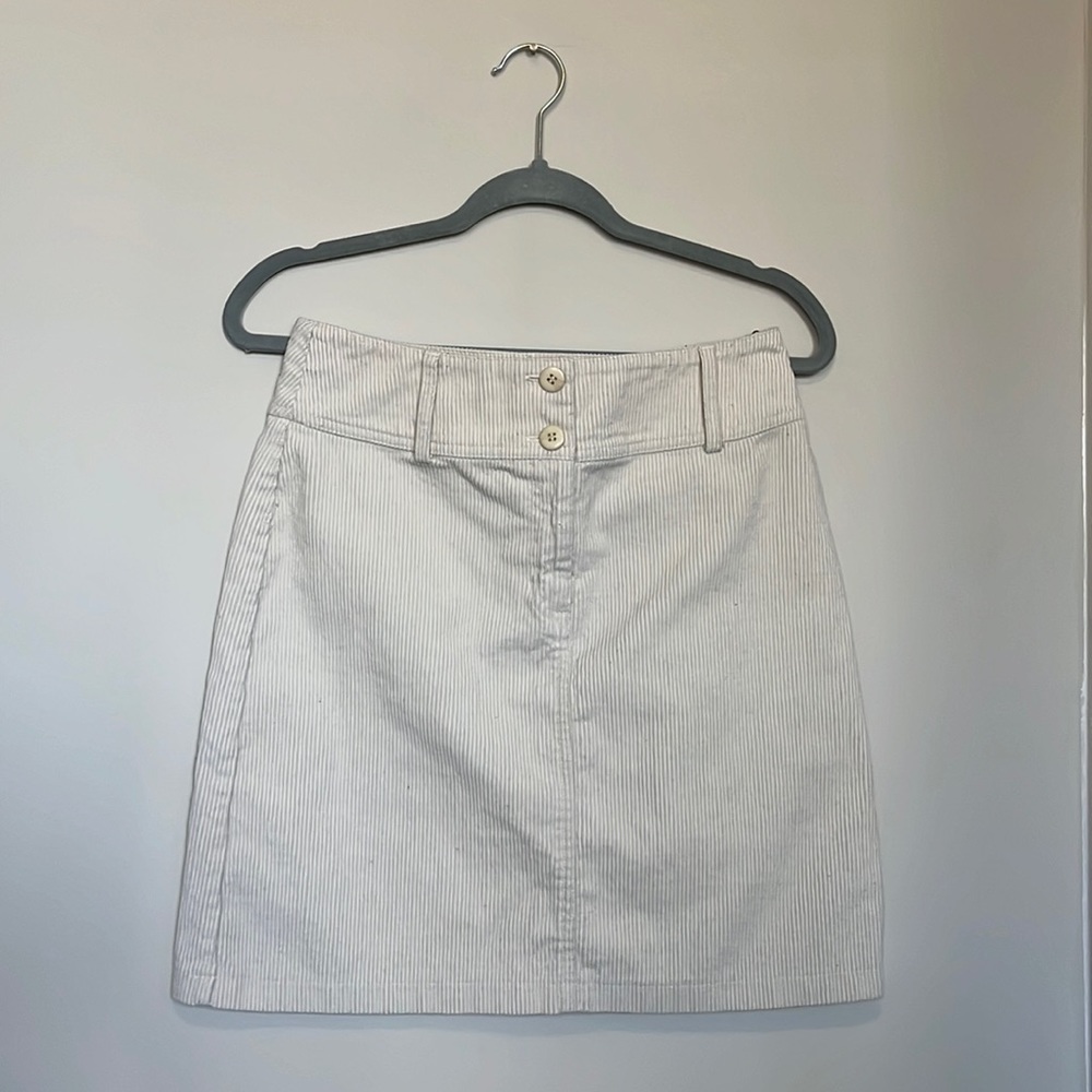 B. Moss Cream Corduroy Skirt